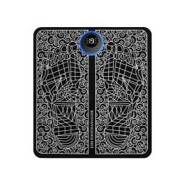 Rechargeable Portable Foot Intelligent Massage Pad (Option: Liquid crystal charging-English version-USB)